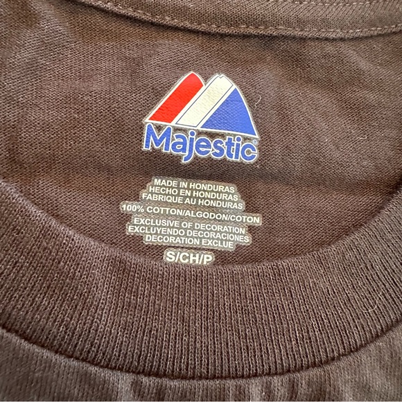 MAJESTIC Giants San Francisco Baseball MLB Black TShirt Size Small New - Picture 3 of 8